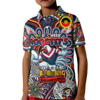 Custom NAIDOC Week 2024 Roosters Kid Polo Shirt Mascot Rugby