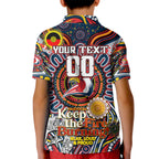 Custom NAIDOC Week 2024 Roosters Kid Polo Shirt Mascot Rugby