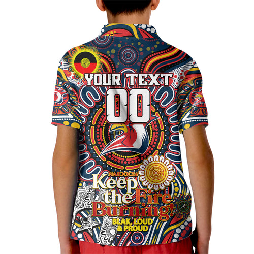 Custom NAIDOC Week 2024 Roosters Kid Polo Shirt Mascot Rugby