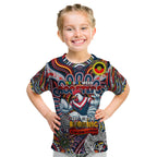 Custom NAIDOC Week 2024 Roosters Kid T Shirt Mascot Rugby