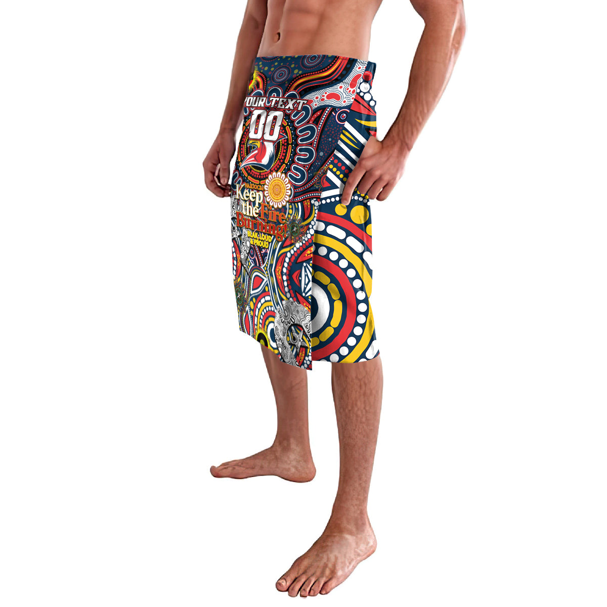 Custom NAIDOC Week 2024 Roosters Lavalava Mascot Rugby