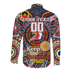 Custom NAIDOC Week 2024 Roosters Long Sleeve Button Shirt Mascot Rugby