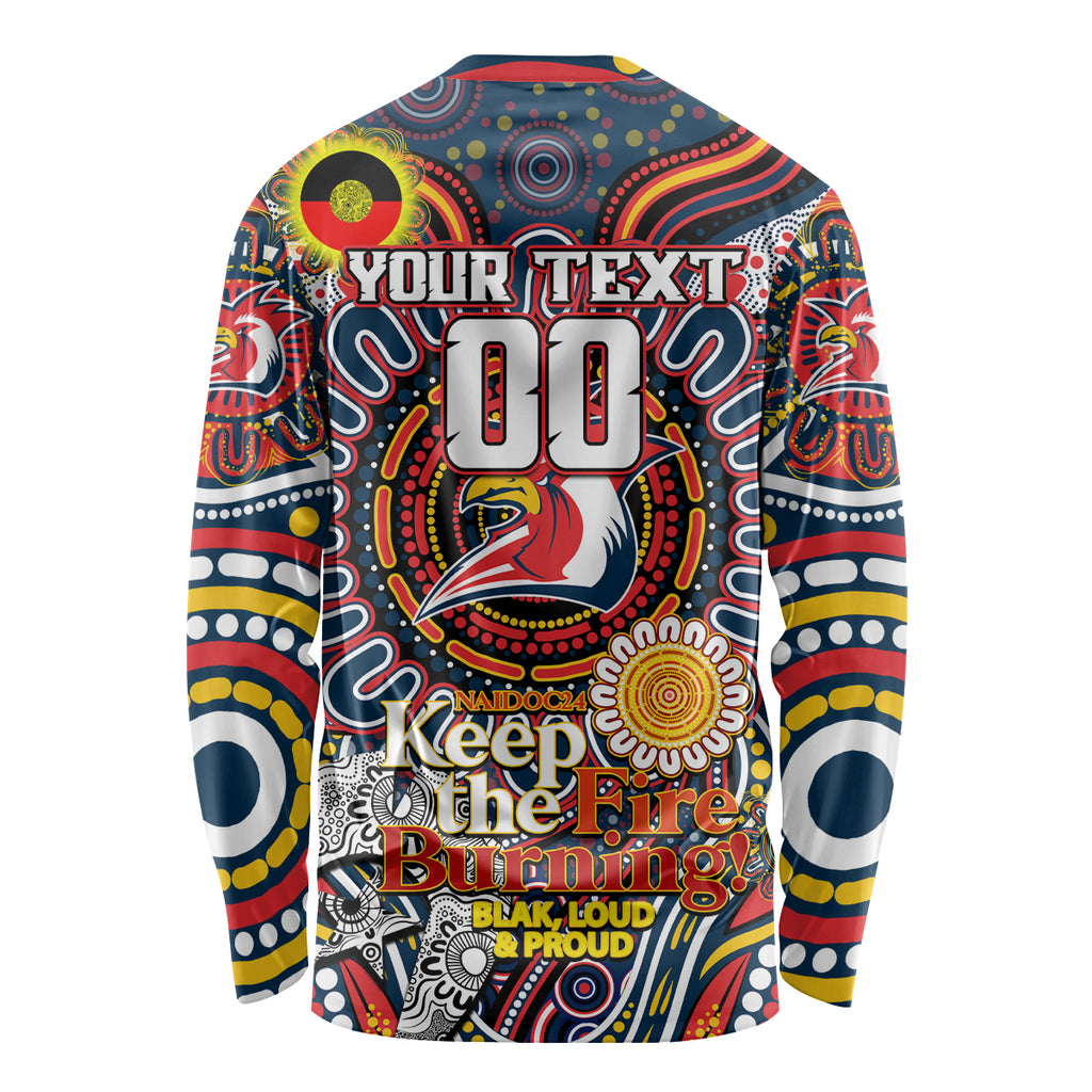 Custom NAIDOC Week 2024 Roosters Long Sleeve Shirt Mascot Rugby