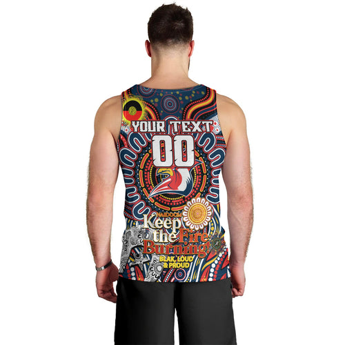 Custom NAIDOC Week 2024 Roosters Men Tank Top Mascot Rugby
