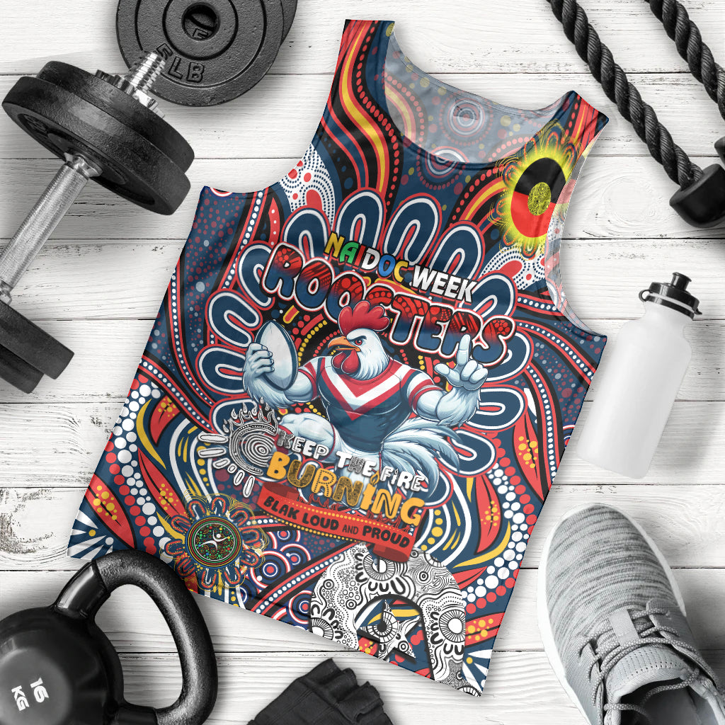 Custom NAIDOC Week 2024 Roosters Men Tank Top Mascot Rugby
