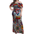 Custom NAIDOC Week 2024 Roosters Off Shoulder Maxi Dress Mascot Rugby