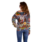 Custom NAIDOC Week 2024 Roosters Off Shoulder Sweater Mascot Rugby