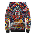 Custom NAIDOC Week 2024 Roosters Sherpa Hoodie Mascot Rugby