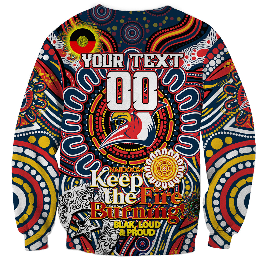Custom NAIDOC Week 2024 Roosters Sweatshirt Mascot Rugby