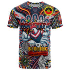 Custom NAIDOC Week 2024 Roosters T Shirt Mascot Rugby