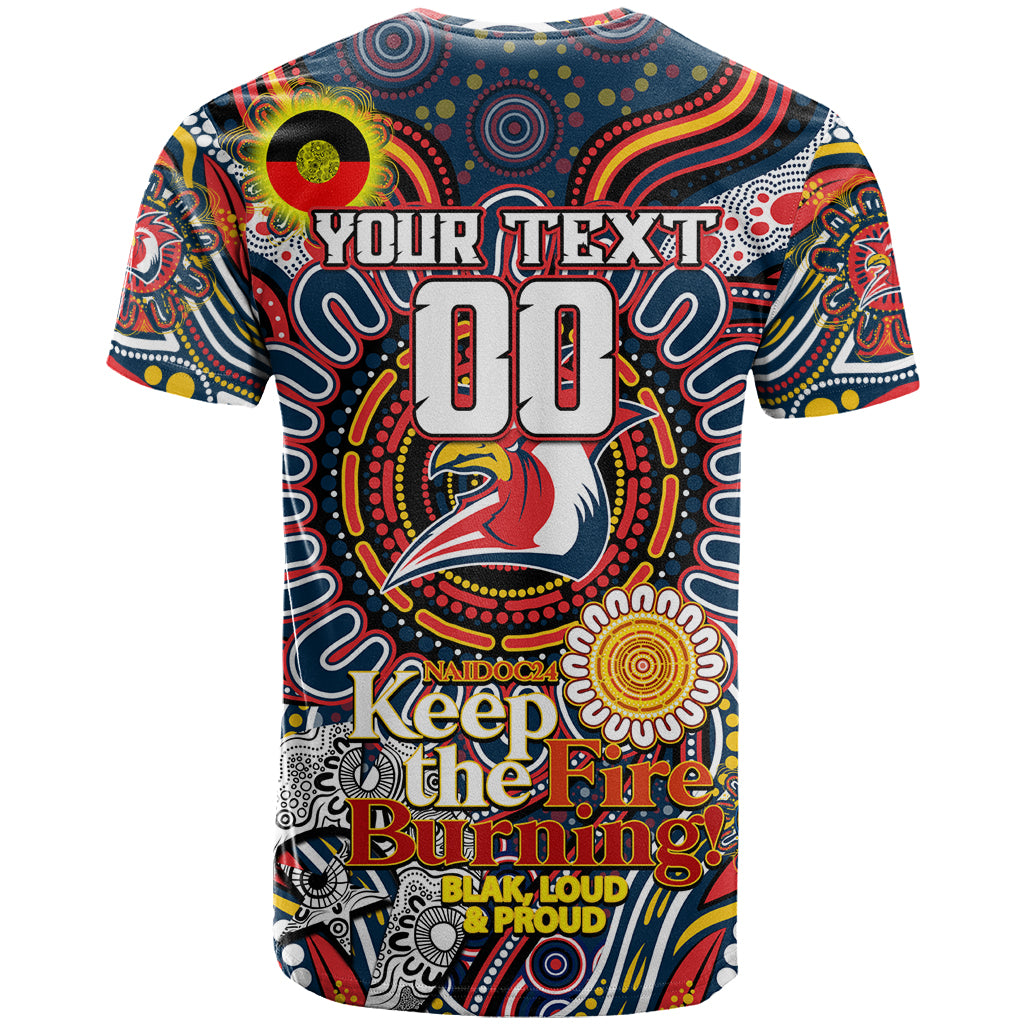 Custom NAIDOC Week 2024 Roosters T Shirt Mascot Rugby