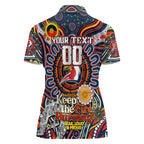 Custom NAIDOC Week 2024 Roosters Women Polo Shirt Mascot Rugby