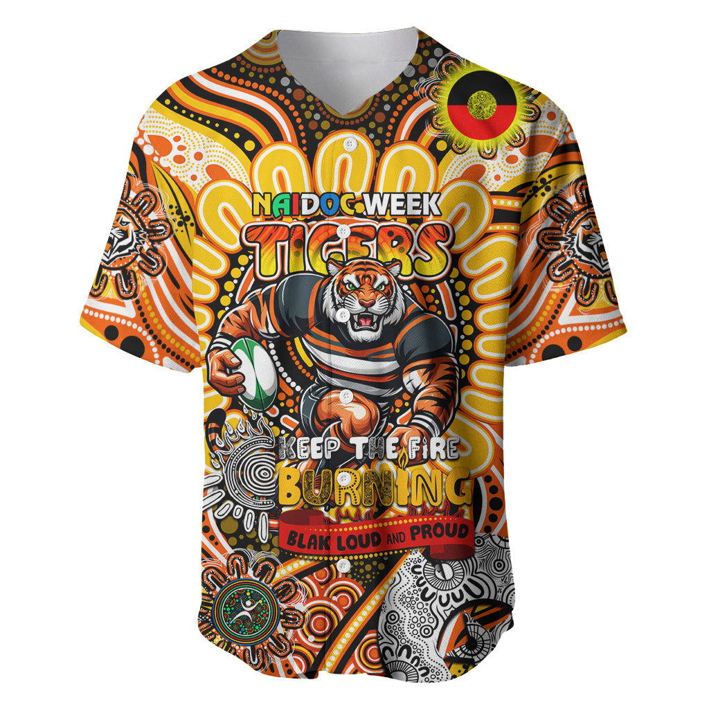 Custom NAIDOC Week 2024 Tigers Baseball Jersey Mascot Rugby