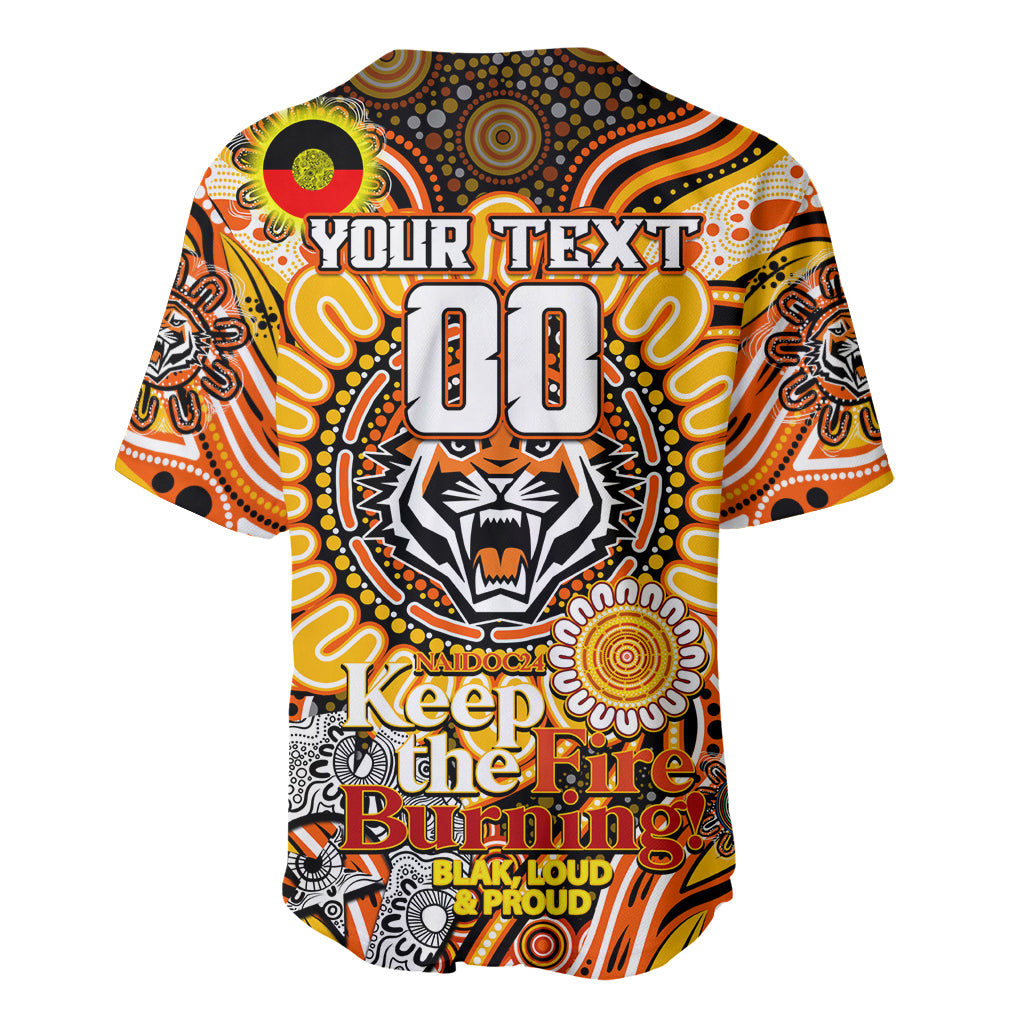 Custom NAIDOC Week 2024 Tigers Baseball Jersey Mascot Rugby