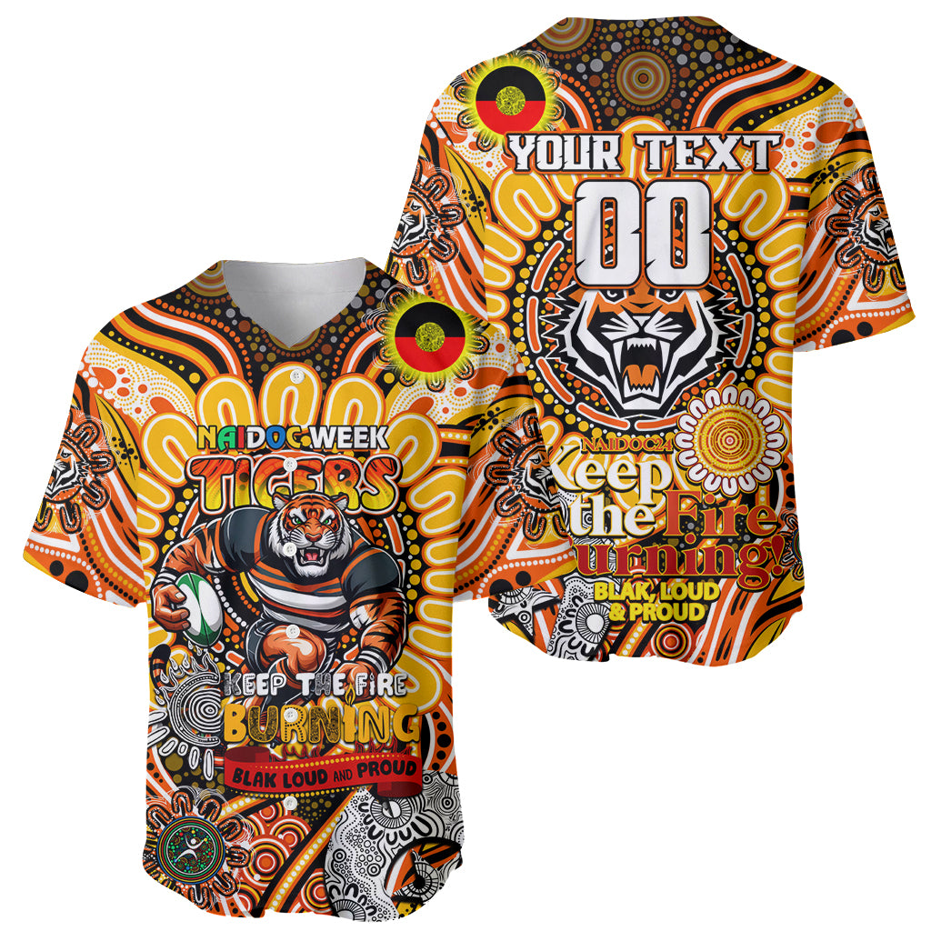 Custom NAIDOC Week 2024 Tigers Baseball Jersey Mascot Rugby