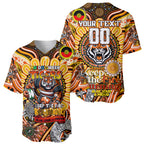 Custom NAIDOC Week 2024 Tigers Baseball Jersey Mascot Rugby