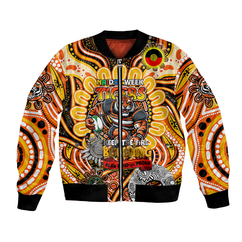 Custom NAIDOC Week 2024 Tigers Bomber Jacket Mascot Rugby
