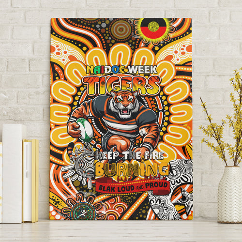 NAIDOC Week 2024 Tigers Canvas Wall Art Mascot Rugby
