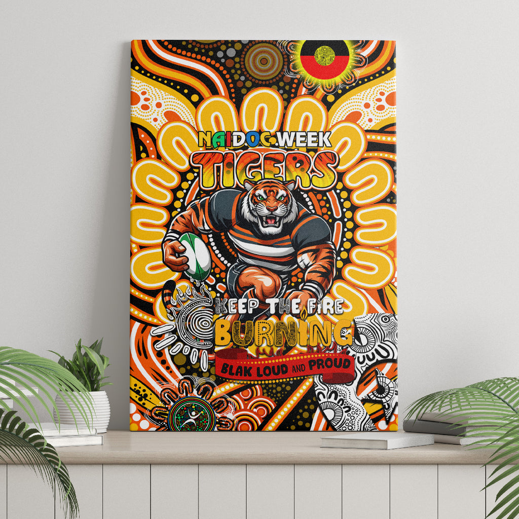 NAIDOC Week 2024 Tigers Canvas Wall Art Mascot Rugby