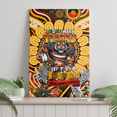 NAIDOC Week 2024 Tigers Canvas Wall Art Mascot Rugby