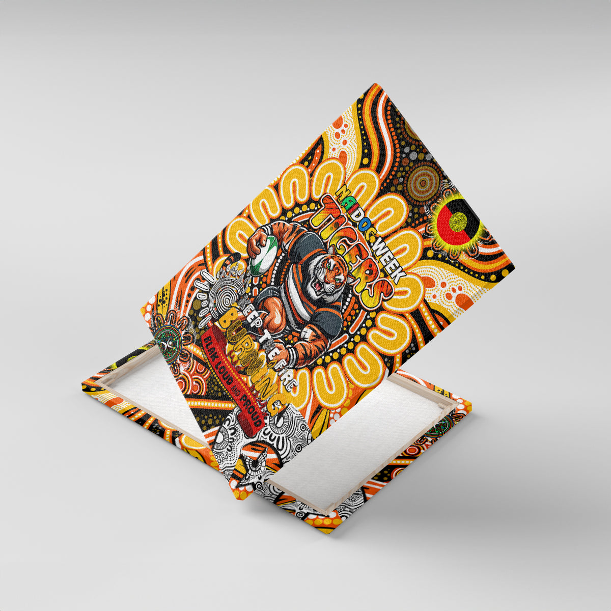 NAIDOC Week 2024 Tigers Canvas Wall Art Mascot Rugby