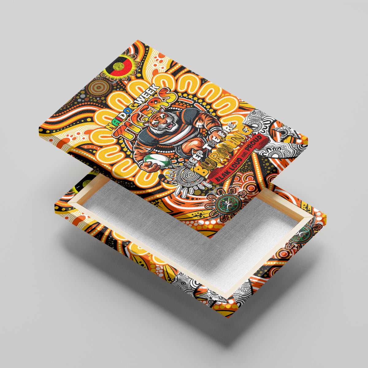 NAIDOC Week 2024 Tigers Canvas Wall Art Mascot Rugby