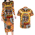 Custom NAIDOC Week 2024 Tigers Couples Matching Long Sleeve Bodycon Dress and Hawaiian Shirt Mascot Rugby