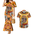 Custom NAIDOC Week 2024 Tigers Couples Matching Mermaid Dress and Hawaiian Shirt Mascot Rugby