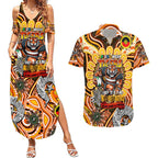 Custom NAIDOC Week 2024 Tigers Couples Matching Summer Maxi Dress and Hawaiian Shirt Mascot Rugby