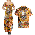 Custom NAIDOC Week 2024 Tigers Couples Matching Summer Maxi Dress and Hawaiian Shirt Mascot Rugby