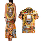 Custom NAIDOC Week 2024 Tigers Couples Matching Tank Maxi Dress and Hawaiian Shirt Mascot Rugby