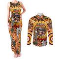 Custom NAIDOC Week 2024 Tigers Couples Matching Tank Maxi Dress and Long Sleeve Button Shirt Mascot Rugby