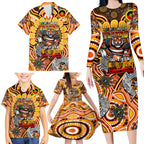 Custom NAIDOC Week 2024 Tigers Family Matching Long Sleeve Bodycon Dress and Hawaiian Shirt Mascot Rugby