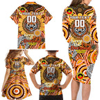 Custom NAIDOC Week 2024 Tigers Family Matching Long Sleeve Bodycon Dress and Hawaiian Shirt Mascot Rugby