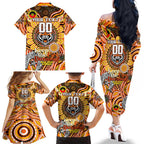 Custom NAIDOC Week 2024 Tigers Family Matching Off The Shoulder Long Sleeve Dress and Hawaiian Shirt Mascot Rugby