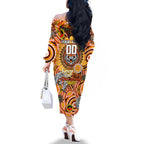 Custom NAIDOC Week 2024 Tigers Family Matching Off The Shoulder Long Sleeve Dress and Hawaiian Shirt Mascot Rugby