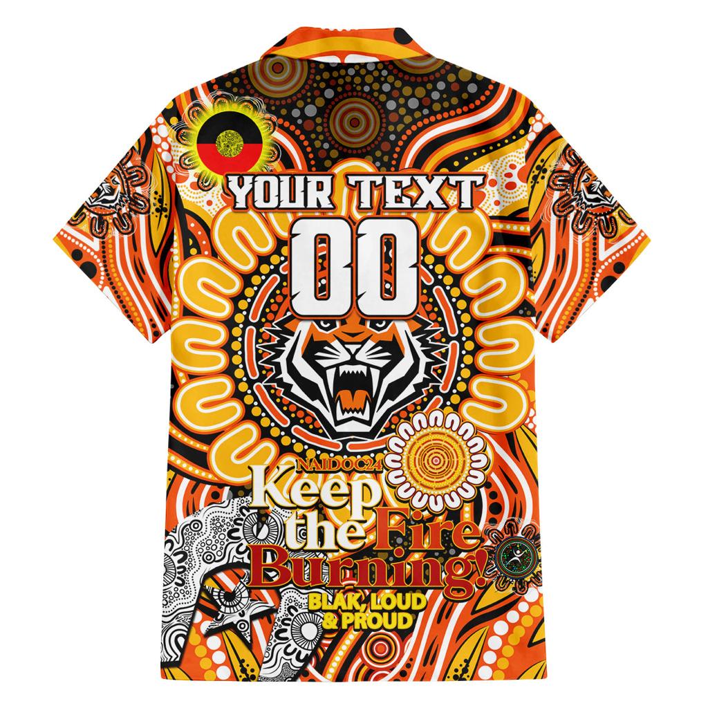 Custom NAIDOC Week 2024 Tigers Family Matching Off Shoulder Maxi Dress and Hawaiian Shirt Mascot Rugby