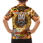 Custom NAIDOC Week 2024 Tigers Family Matching Off Shoulder Short Dress and Hawaiian Shirt Mascot Rugby