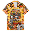 Custom NAIDOC Week 2024 Tigers Family Matching Off Shoulder Short Dress and Hawaiian Shirt Mascot Rugby