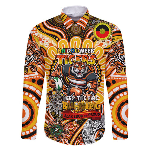 Custom NAIDOC Week 2024 Tigers Family Matching Puletasi and Hawaiian Shirt Mascot Rugby