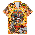 Custom NAIDOC Week 2024 Tigers Family Matching Short Sleeve Bodycon Dress and Hawaiian Shirt Mascot Rugby