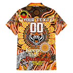 Custom NAIDOC Week 2024 Tigers Family Matching Short Sleeve Bodycon Dress and Hawaiian Shirt Mascot Rugby