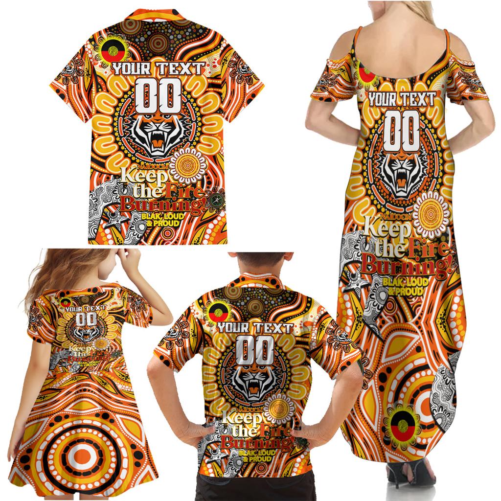 Custom NAIDOC Week 2024 Tigers Family Matching Summer Maxi Dress and Hawaiian Shirt Mascot Rugby