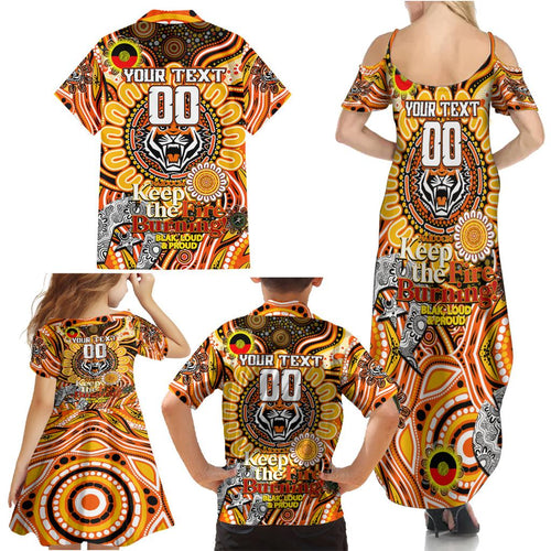 Custom NAIDOC Week 2024 Tigers Family Matching Summer Maxi Dress and Hawaiian Shirt Mascot Rugby