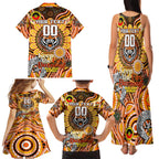 Custom NAIDOC Week 2024 Tigers Family Matching Tank Maxi Dress and Hawaiian Shirt Mascot Rugby