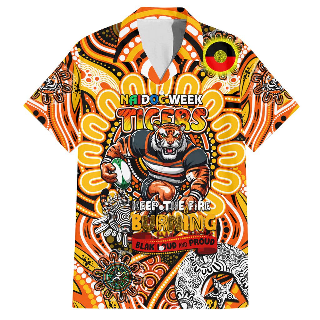 Custom NAIDOC Week 2024 Tigers Family Matching Tank Maxi Dress and Hawaiian Shirt Mascot Rugby