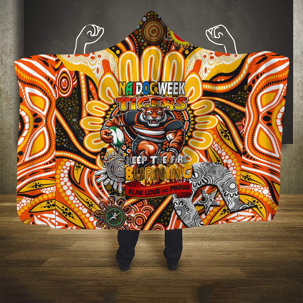 NAIDOC Week 2024 Tigers Hooded Blanket Mascot Rugby