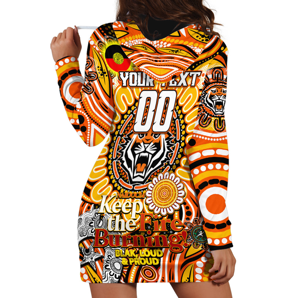 Custom NAIDOC Week 2024 Tigers Hoodie Dress Mascot Rugby