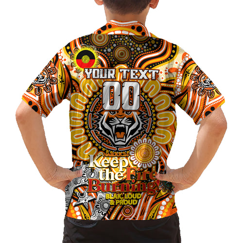 Custom NAIDOC Week 2024 Tigers Kid Hawaiian Shirt Mascot Rugby
