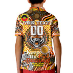 Custom NAIDOC Week 2024 Tigers Kid Polo Shirt Mascot Rugby